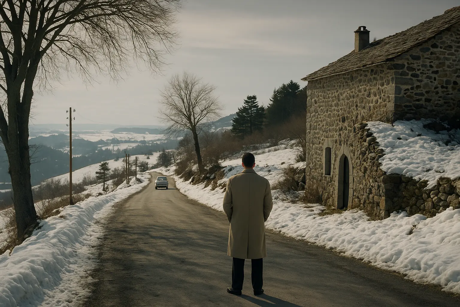 Tournage du film Le Pays d'où je viens à l'Auberge Sabatoux